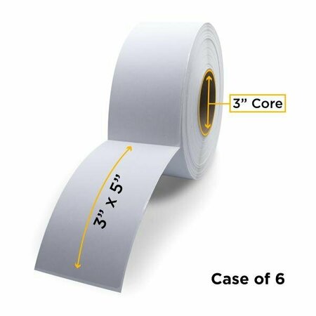 CLOVER Thermal Transfer Label Roll 3.0'' ID x 8.0'' Max OD, 6PK CIGT23050P